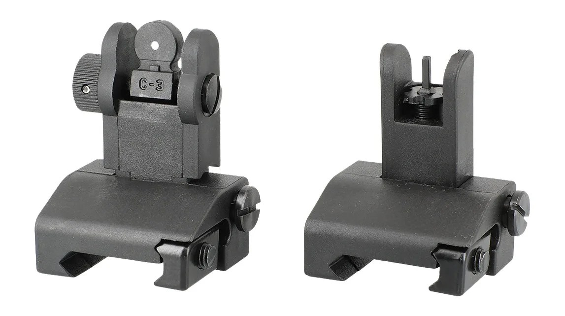 JE MACHINE TS-PS7B FLIP UP F/R SIGHTS POLY