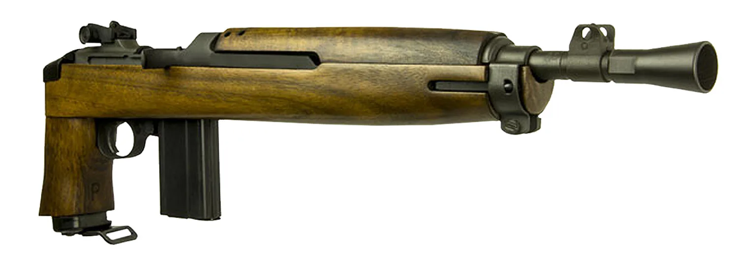Inland MFG ILM200 Advisor M1 30 Carbine 15+1 12" Threaded Barrel w/Conical Flash Hider,  Black Parkerized Metal Finish, Type 2 Barrel Band, Round Bolt, Low Wood Walnut Stock