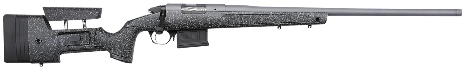 Bergara Rifles BPR2065MC Premier HMR Pro 6.5 Creedmoor 5+1 24" Threaded Barrel, Tactical Gray Cerakote,  Black with Gray Fleck Stock
