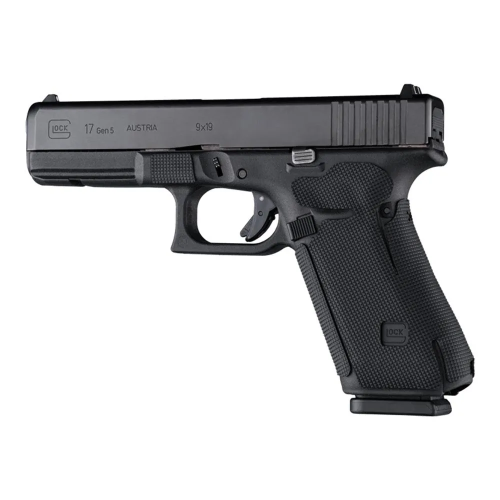 Hogue Wrapter Adhesive Grip Glock 17/17 MOS/34 MOS/45/45 MOS/19x (Gen 5) No Backstrap Rubber Block Texture Black