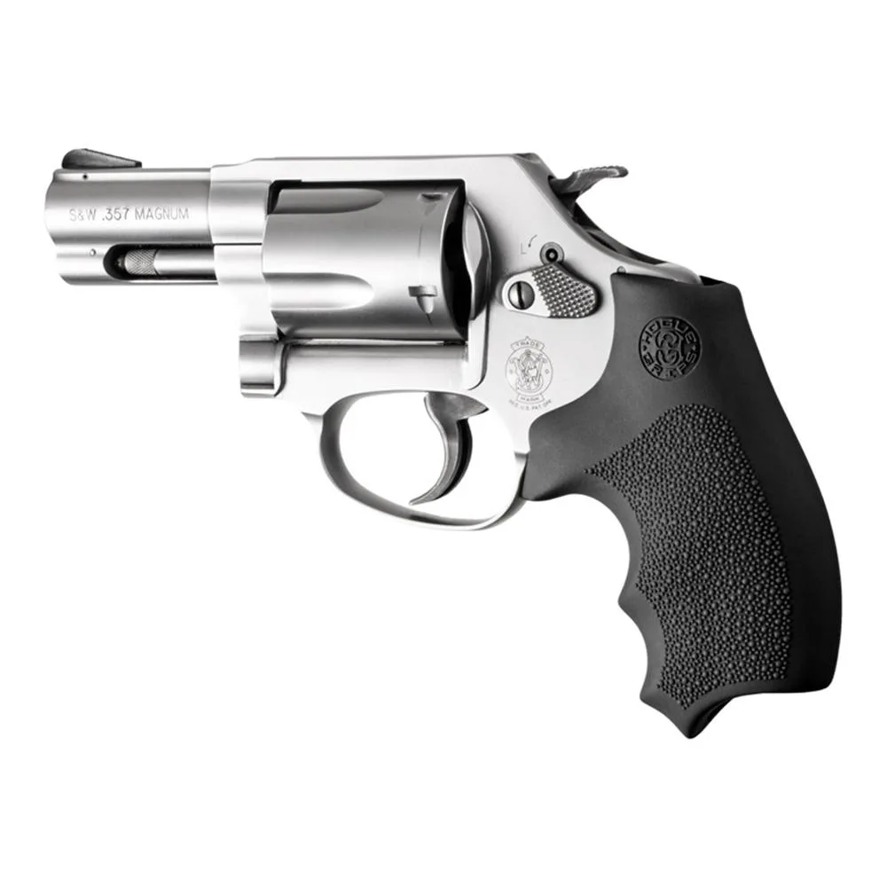 Hogue Overmolded Rubber Bantam Grip Closed Backstrap S&W Round Butt J-Frame Revolvers Black