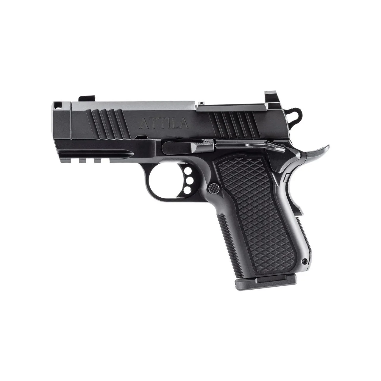 Alpha Foxtrot AF1911-Attila MOS Handgun 9mm Luger 10rd Magazine(1) 3.5" Comp Barrel DLC Black