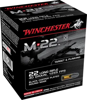 WINCHESTER M*22 22LR 40GR BLK CPRN 1000RD/BX