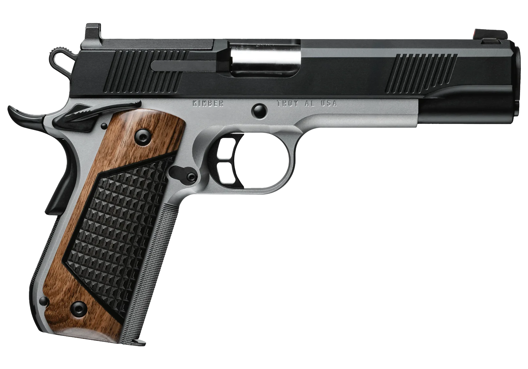 KIMBER CUSTOM 1911 NEXT GENERATION 45ACP PISTOL 5" TWO TONE, O.R.BLK WALNUT/G10 GRIPS 2-7RD MAGS