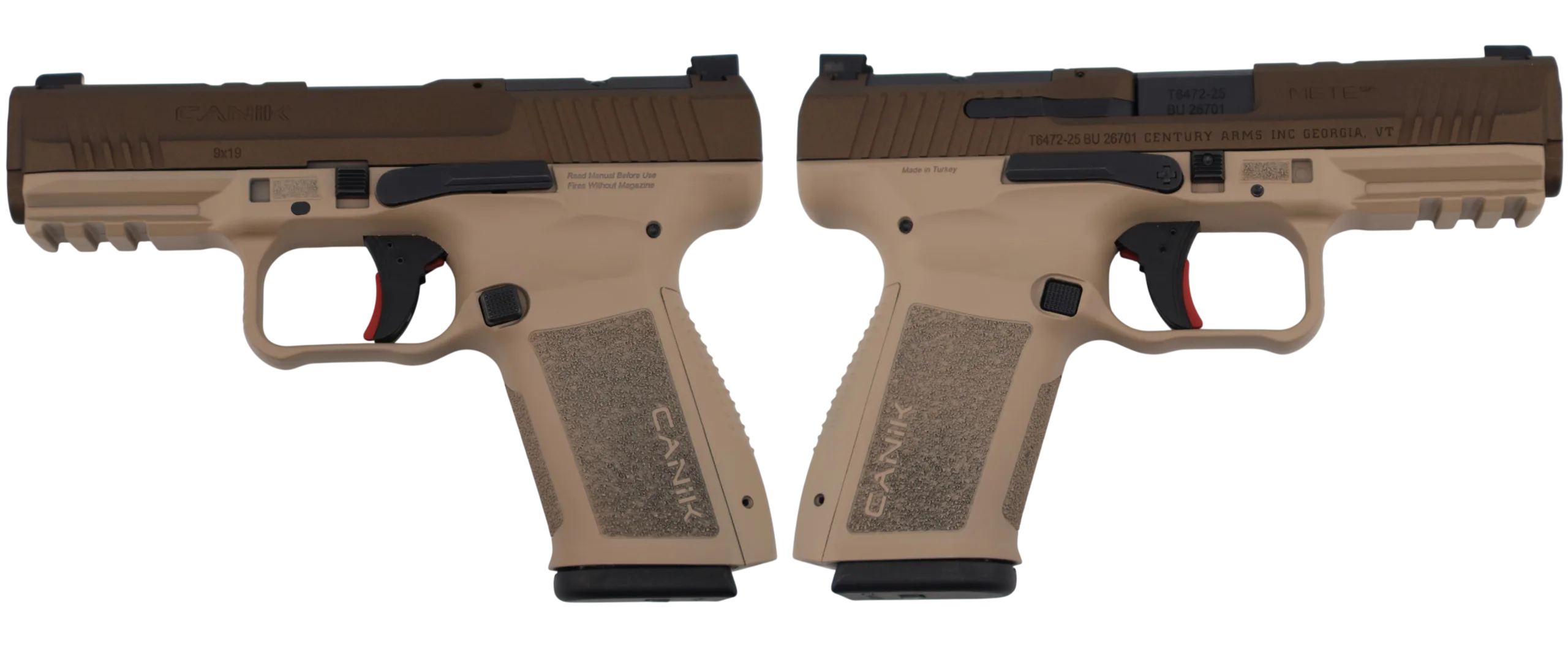 CENTURY CANIK METE SF 9MM PORTED BARREL TWO TONE TAN PSTL 4.19 BRL 1-15RD MAG