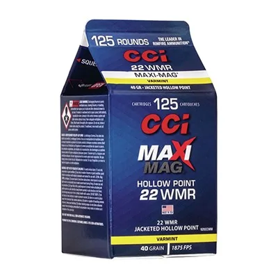 22 WMR 40GR JACKETED HOLLOW POINT 125/BOX