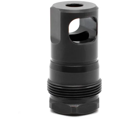SPB MUZZLE BRAKE 0.375 1/2-28 THREADS SQUARE SHOULDER BLACK