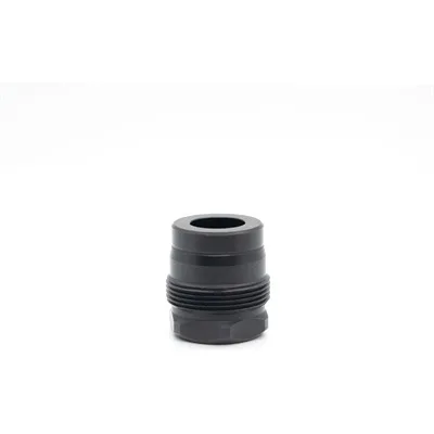 MINI MUZZLE BRAKE 0.456 1/2-28 THREAD SQUARE SHOULDER BLACK