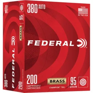 CHAMPION TRAINING 380 AUTO 95GR FMJ 980 FPS 200/BOX