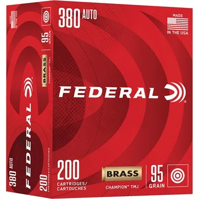 CHAMPION TRAINING 380 AUTO 95GR FMJ 980 FPS 200/BOX