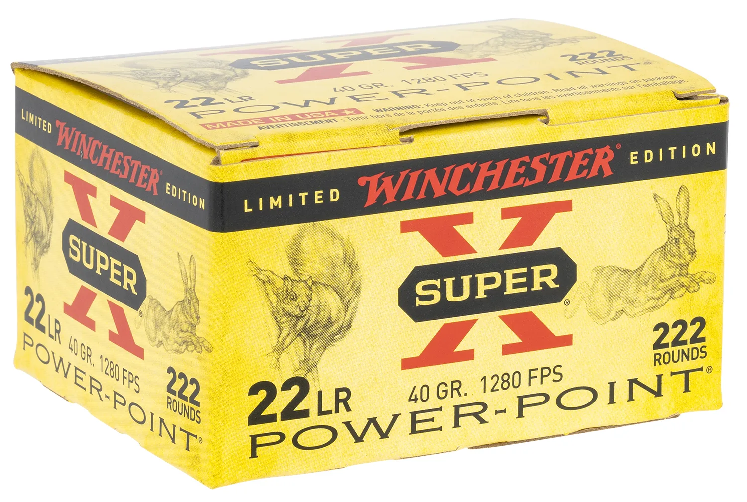 Winchester Ammo X22LRPPB Super X  22LR 40gr Plated Hollow Point 222 Per Box/10 Case