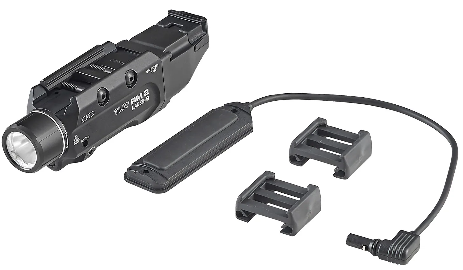 Streamlight 69453 TLR-2 RM w/Laser Black Aluminum, 1000 Lumens White LED Bulb/Green Laser, 297 Meters Beam, Picatinny Rail Mount