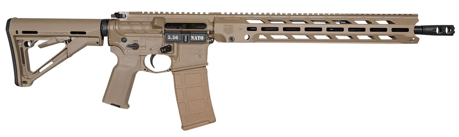 Diamondback DB1784K061 DB15 5.56x45mm NATO 30+1 16", FDE, 15" M-Lok Anti-Rotation Handguard, Magpul CTR Stock & K2 Grip, Obsidian Muzzle Brake, Ambi Safety