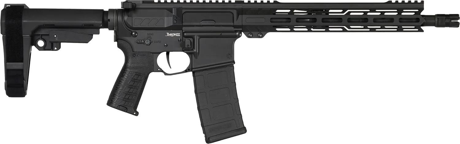 CMMG 30AB20FAB Banshee MK4 300 Blackout 30+1 12.50" Black Nitride Medium Taper Threaded Barrel, EML 7" M-LOK Handguards, Black Armor Cerakote Aluminum Picatinny Rail Receiver, CMMG Zeroed Grips