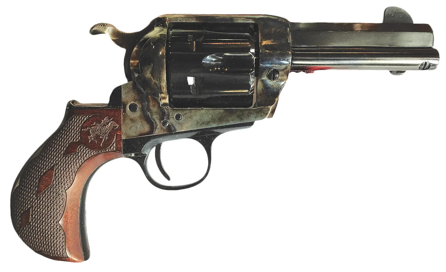 Cimarron PP340MALO2 El Malo 2 357 Mag 38 Special 6 Shot 3.50" Color Case Hardened Octagon Barrel, Color Case Hardened Frame, Smooth Walnut Grip, Exposed Hammer