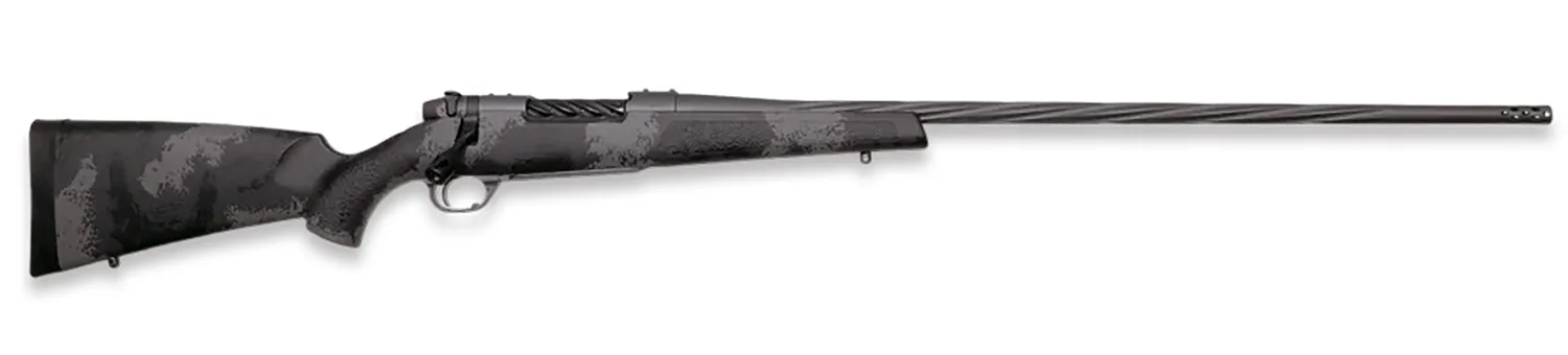 Weatherby MLW01N7M8RR4B Mark V Live Wild 7mm-08 Rem 4+1 24" Carbon Gray Cerakote Spiral Fluted Barrel Black/Gray Sponge Pattern/Polymer Stock