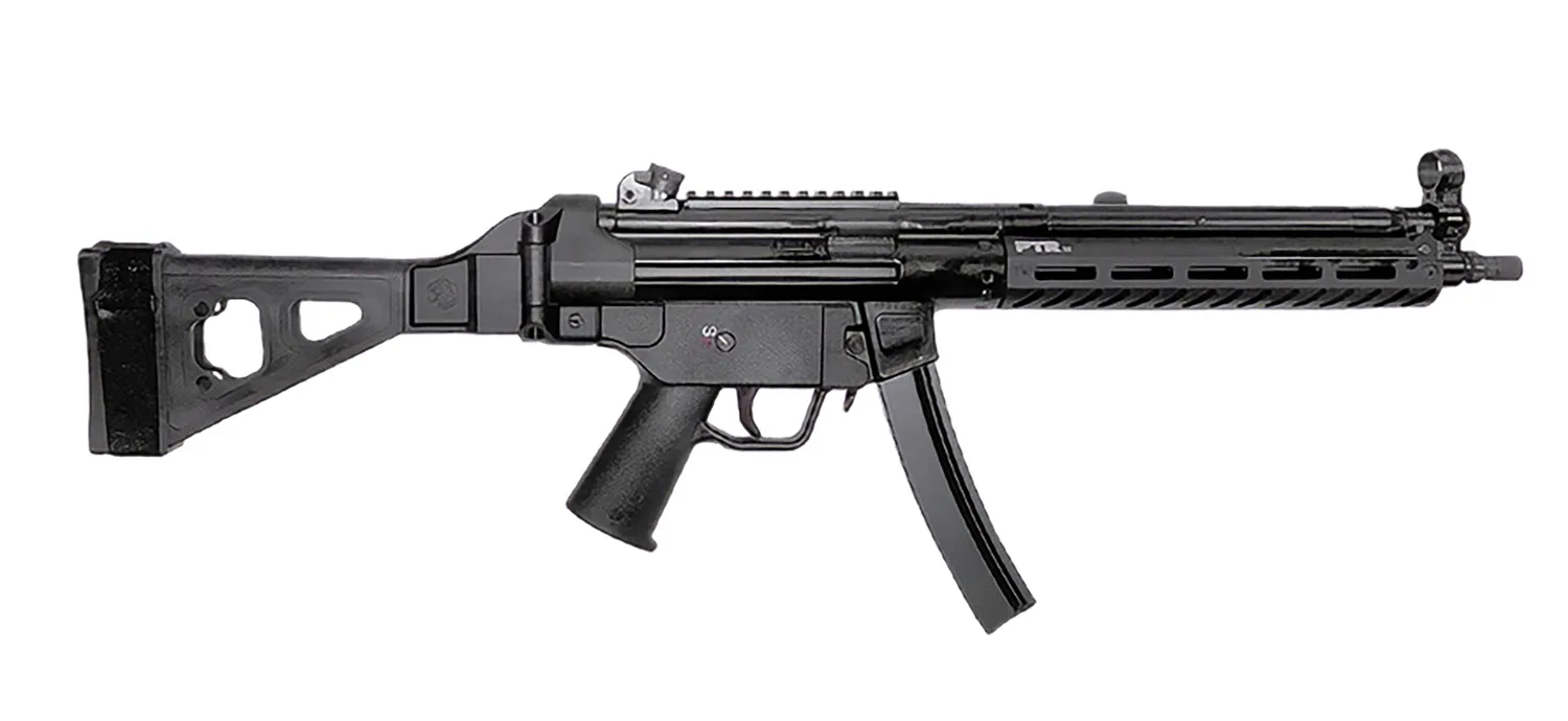 PTR 9LTBR-0090101 9LTBR 9mm Luger 30+1 12.50" Black Nitride Threaded Barrel, M-LOK Handguard, Black Anodized Aluminum Receiver w/Picatinny Rail, Black Synthetic SB Tactical Brace, Black Polymer Grip