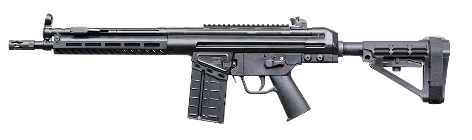 PTR K3PBR3080101 K3P BR 7.62x51mm/308 Win 20+1 12.50" Black Threaded Barrel, Black Powdercoat Aluminum Receiver w/Picatinny Rail, M-LOK Handguard, Black Polymer SBA4 Brace, Black Polymer Grip
