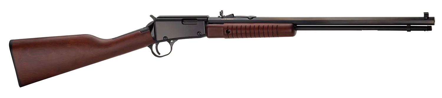Henry H003TM Pump  22 WMR Caliber with 12+1 Capacity, 20.50" Octagon Barrel, Black Metal Finish & American Walnut Stock Right Hand (Full Size)