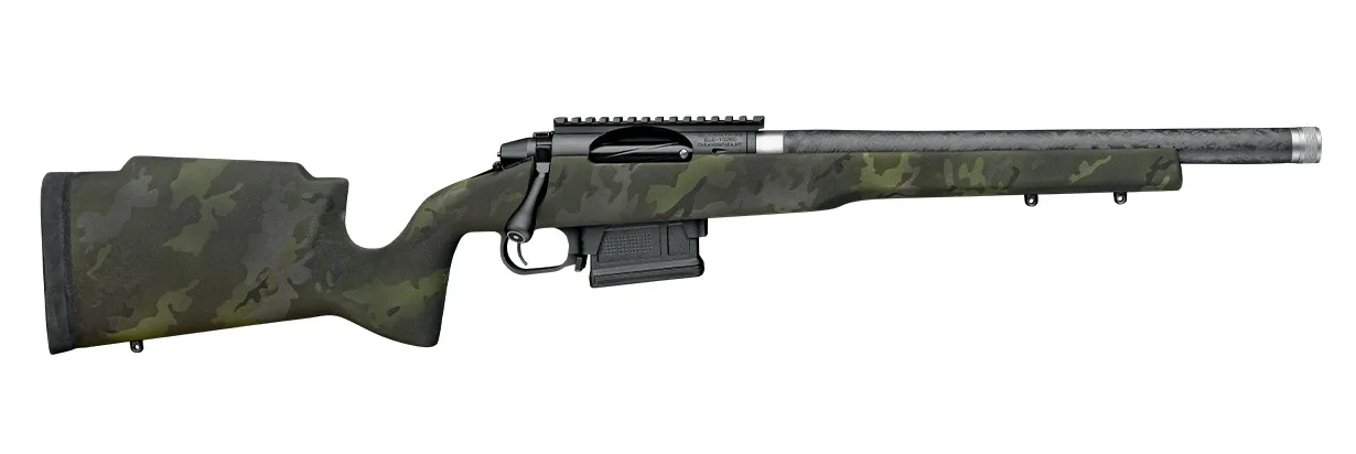 Proof Research 151341 Elevation MTR 6.5 Creedmoor 4+1 18" Carbon Fiber Match Grade Threaded Barrel, Black Receiver w/Picatinny Rail, Midnight Camo Proof Fixed Carbon Fiber Stock, Right Hand