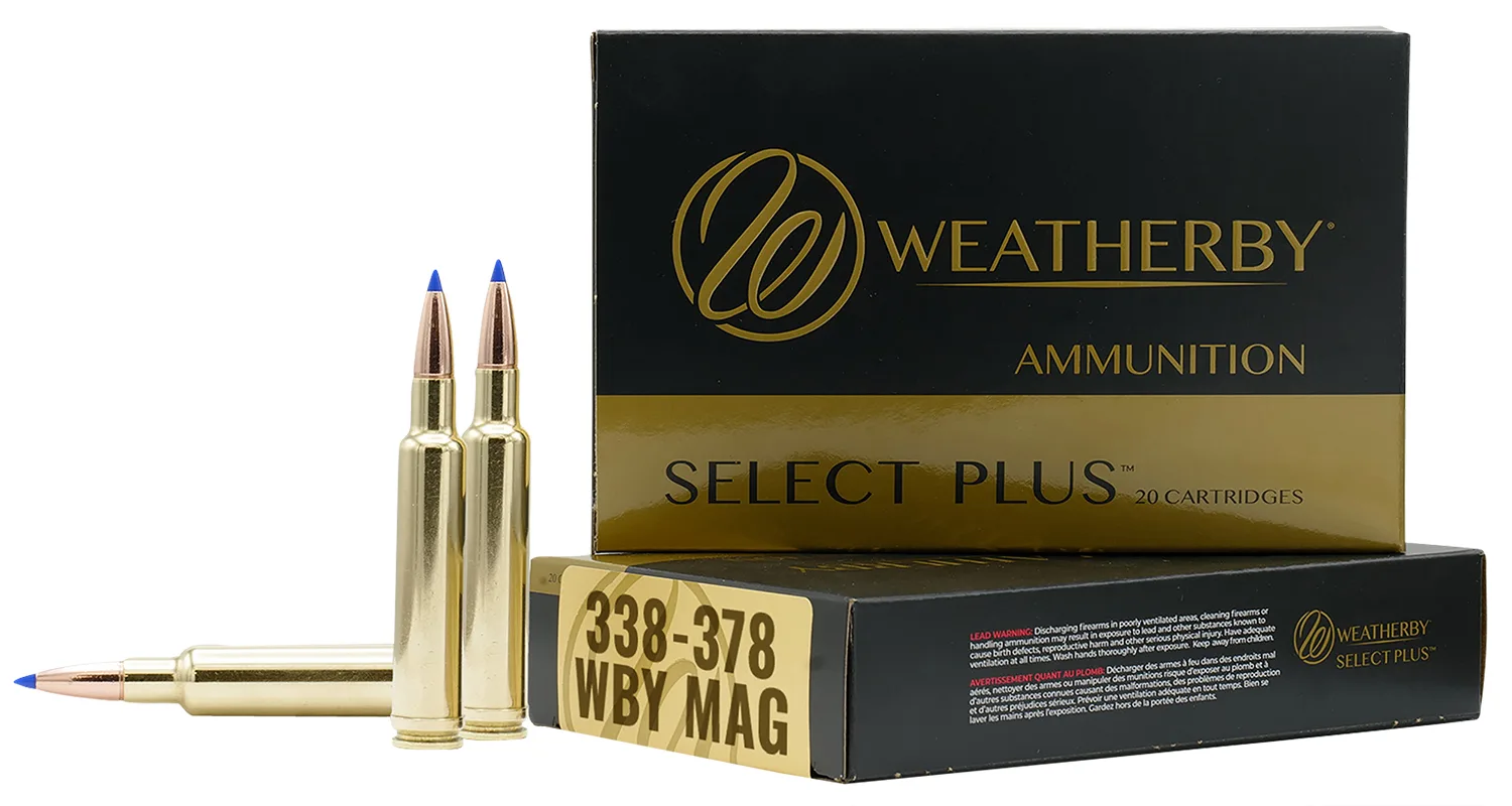 Weatherby B333225TTSX Select Plus  338-378WthbyMag 225gr Barnes Tipped TSX Lead Free 20 Per Box/10 Case