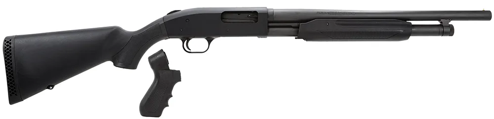 Mossberg 50521 500 Special Purpose 12 Gauge 5+1 3" 18" Barrel, Parkerized Finish, Aluminum Receiver, Synthetic Stock, Accu-Set Chokes, Includes Exclusive Pistol Grip Kit