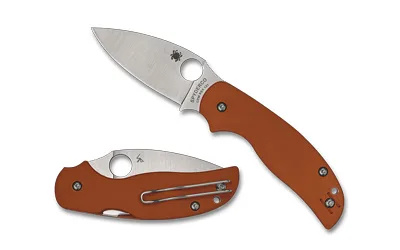 SPYDERCO SAGE 5 BRNT G-10 3" ORG