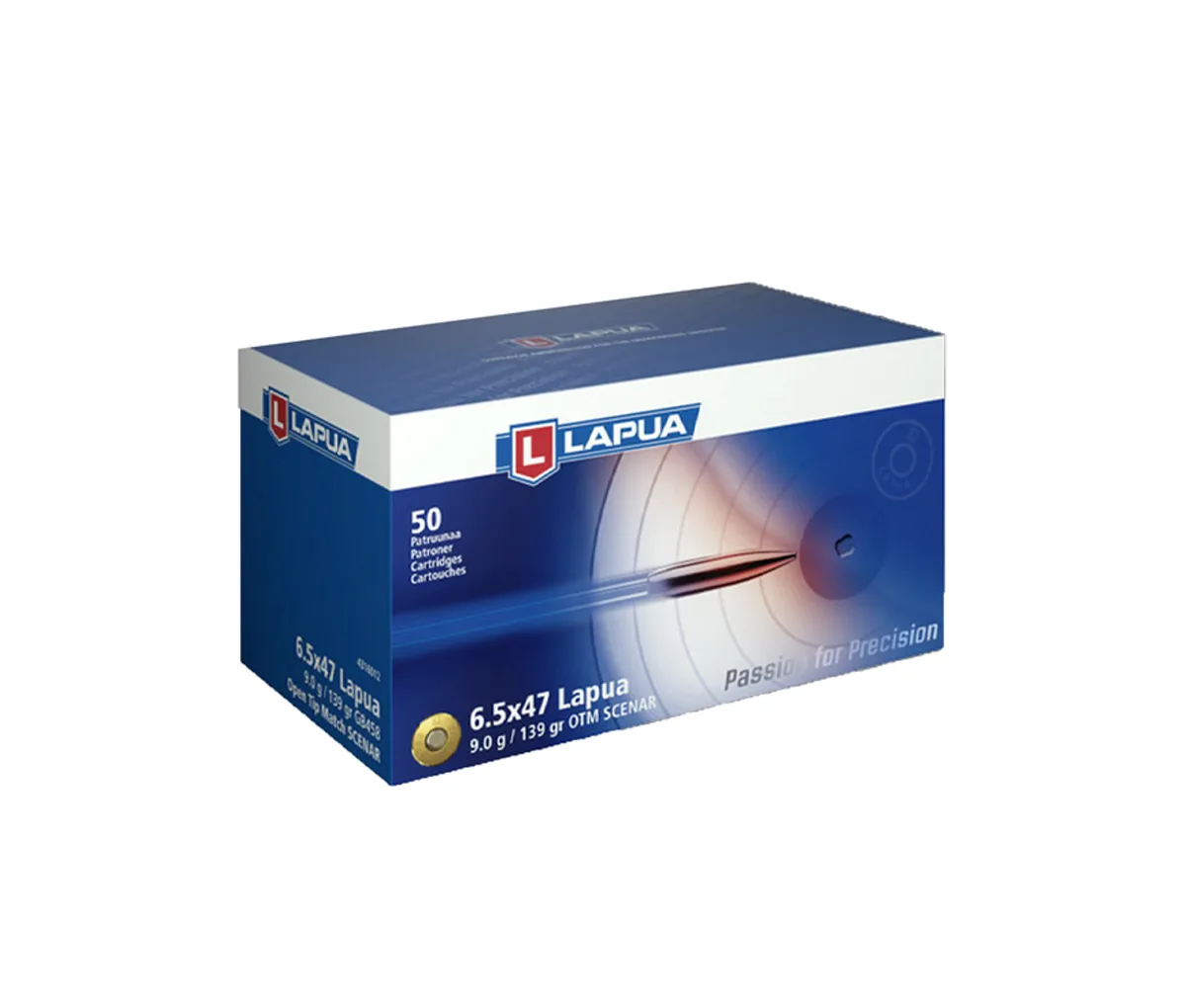 Lapua Rifle HPBT Ammo 6.5x47 139gr 2690 fps 50/ct