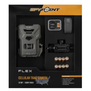 Spypoint Flex Cellular Trail Camera Bundle 33MP Grey