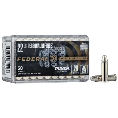 22 LONG RIFLE 29GR NICKEL PLATED FLAT NOSE 50/BOX