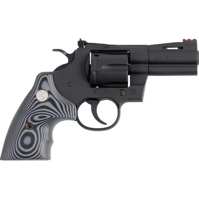 PYTHON 357 MAGNUM 3'' BBL 6RD G10 GRIP MATTE BLUED