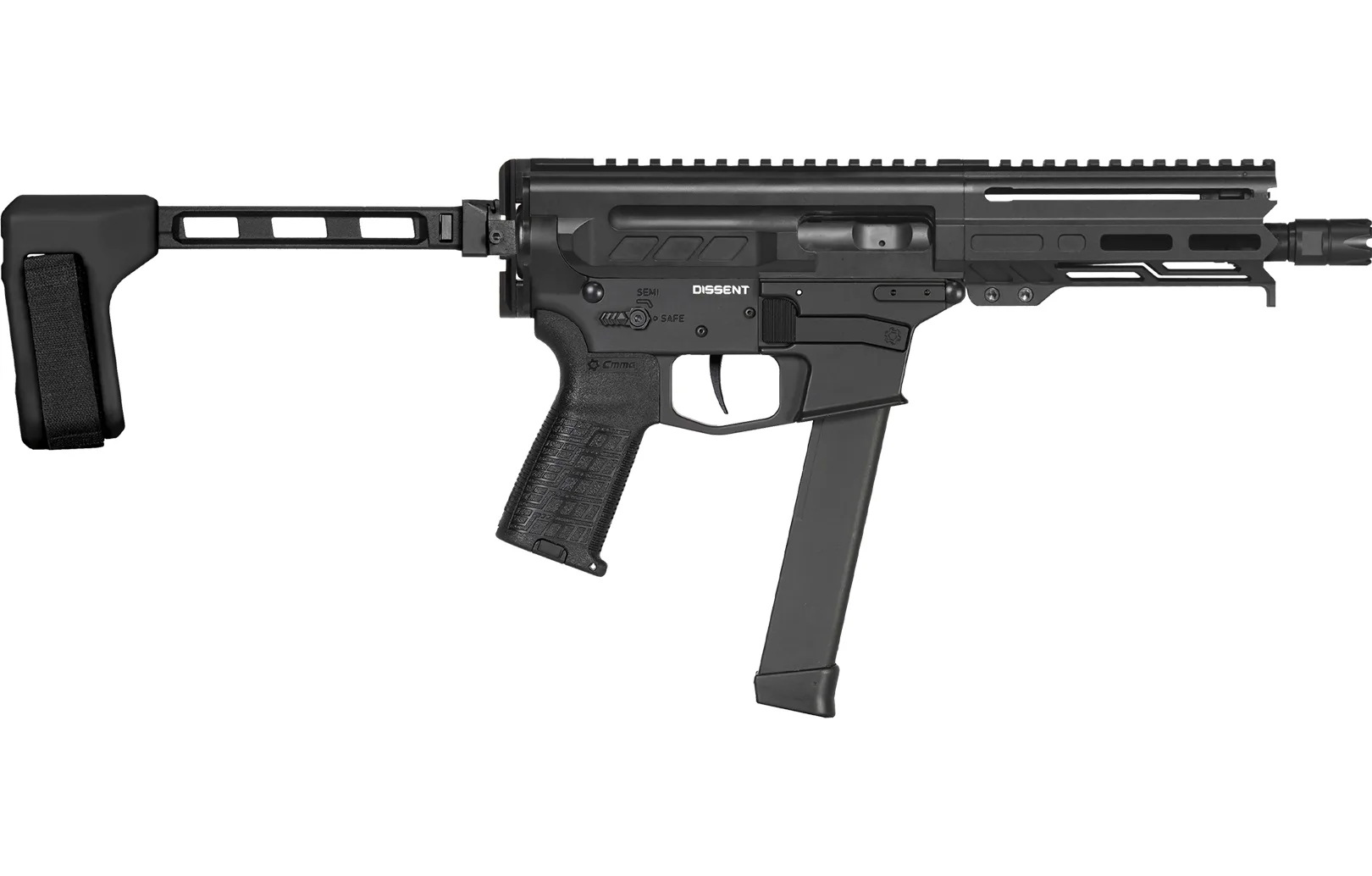 DISSENT MkGs Pstl 9mm 6.5"  Brace Blk 33rd