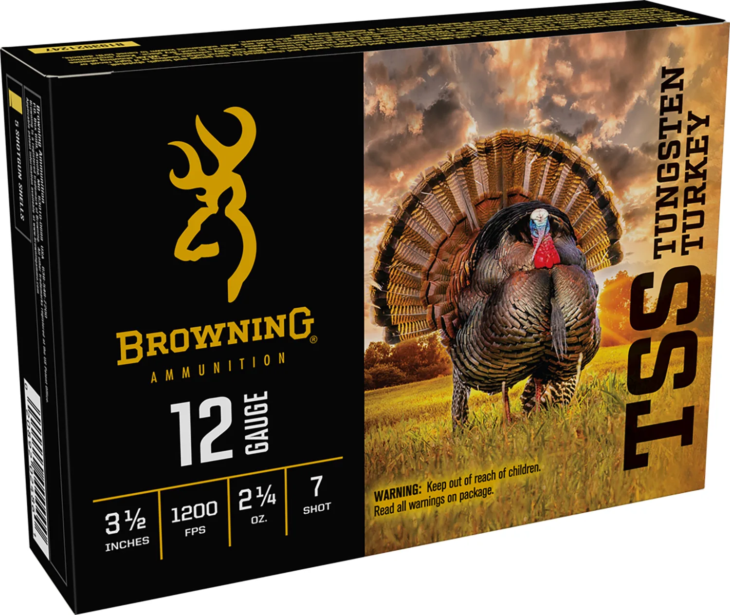 Browning Ammo B193921247 TSS Tungsten Turkey 12Gauge 3.50" 2 1/4oz Tungsten 7Shot 5 Per Box/10 Case