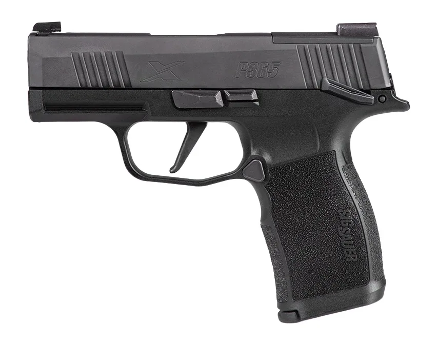 Sig Sauer 365X9BXR3PMS P365X  Micro-Compact 9mm Luger 12+1, 3.10" Black Steel Barrel, Black Nitron Optic Ready/Serrated Stainless Steel Slide, Black Stainless Steel Frame w/Beavertail & Picatinny Rail