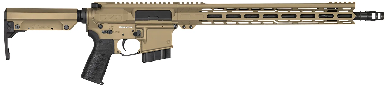 CMMG 28A670CCT Resolute MK4 22 ARC Black Nitride Threaded Barrel, Coyote Tan Cerakote Picatinny Rail Aluminum Receiver, M-LOK Handguard, Black Synthetic CMMG 6 Position RipStock, Black Polymer Grip