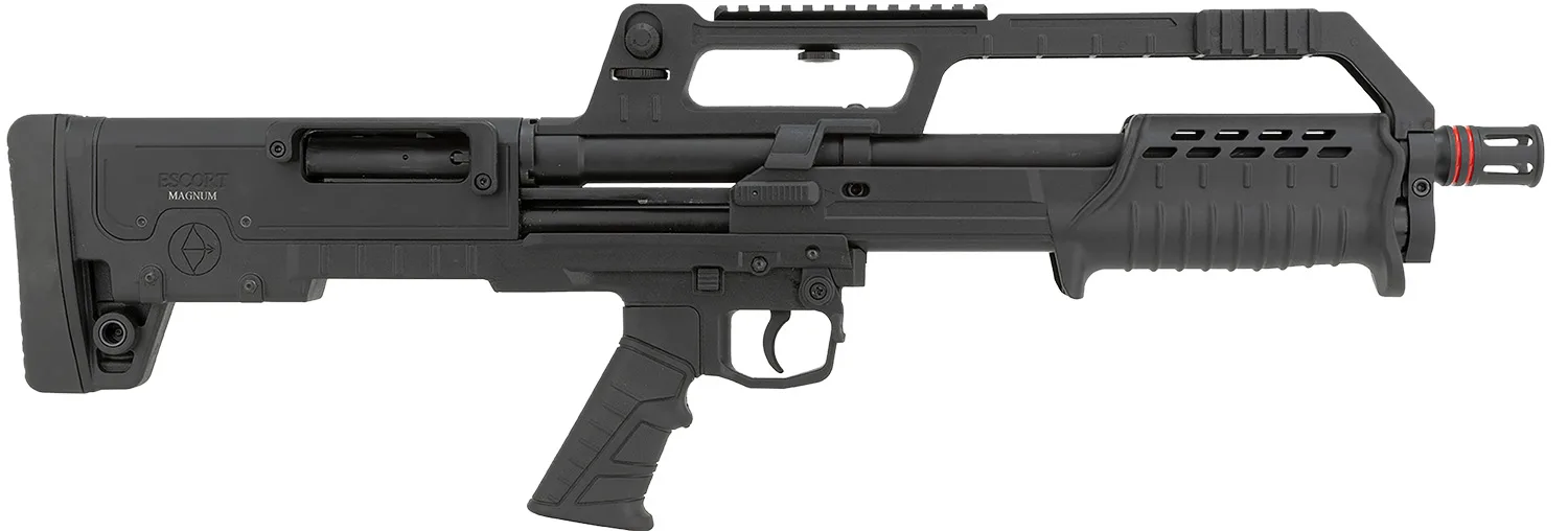 Escort HEBP12180101 PX BullTac 12 Gauge Pump 3" 5+1 18" Black Stainless Steel Barrel, Black Aluminum/Polymer Receiver w/Picatinny Rail, Black Bullpup Synthetic Stock, Black Grip