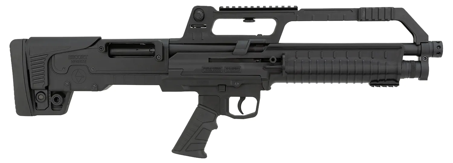 Escort HEBA12180001 BullTac SA 12 Gauge Semi-Auto 3" 5+1 18" Black Stainless Steel Barrel, Black Aluminum/Polymer Receiver w/Picatinny Rail, Black Bullpup Synthetic Stock, Black Grip