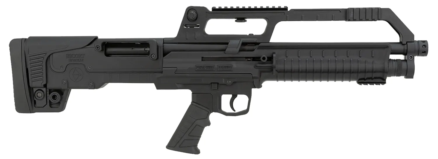 Escort HEBA20180001 BullTac SA 20 Gauge Semi-Auto 3" 5+1 18" Black Stainless Steel Barrel, Black Aluminum/Polymer Receiver w/Picatinny Rail, Black Bullpup Synthetic Stock, Black Grip