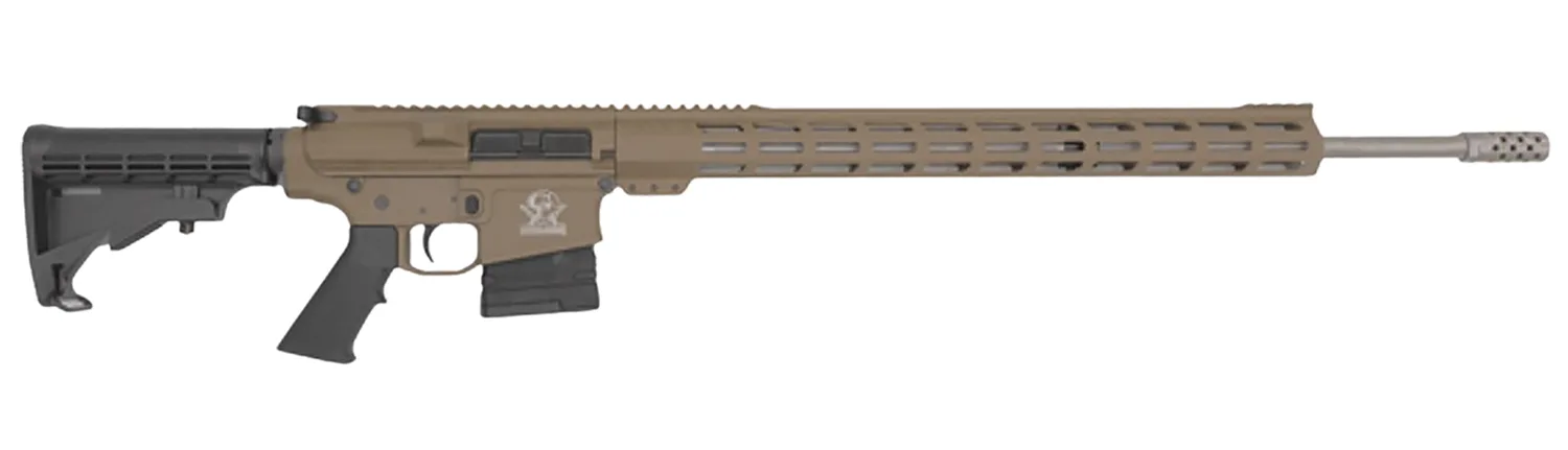 Great Lakes Firearms GL10243SSFDE GLFA  243 Win 5+1 24" Stainless Threaded Barrel, Flat Dark Earth Cerakote Picatinny Rail Aluminum Receiver, Adjustable Black Synthetic Stock, Mil-spec Polymer Grip