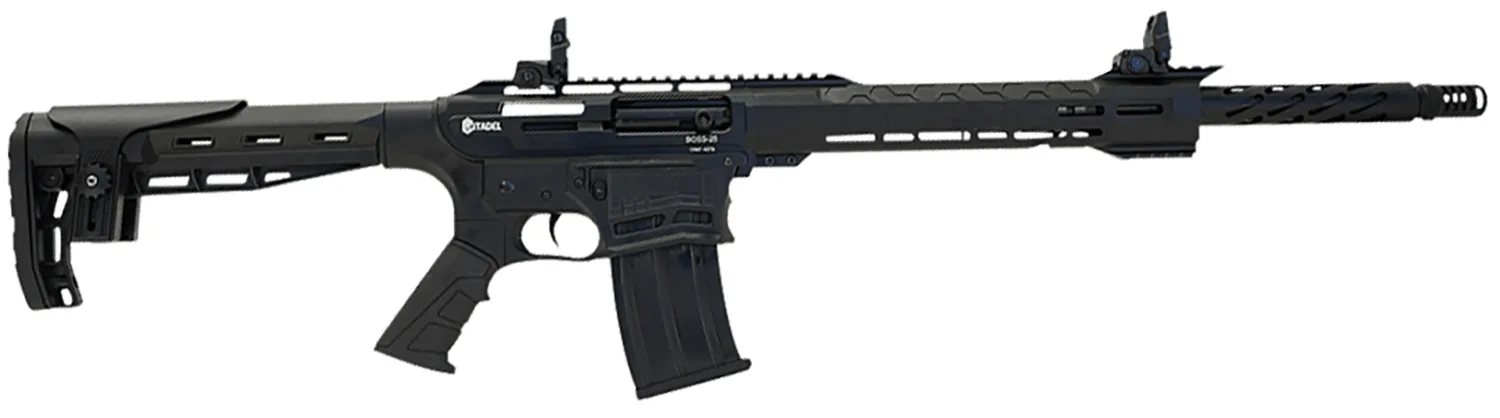 Citadel CBOSS2512CA Boss 25 *CA Compliant 12 Gauge Semi-Auto 3" 5+1 20" Matte Black Steel Barrel, Matte Black Picatinny Rail Receiver, Picatinny Rail Forend, Black Synthetic Stock, Black Polymer Grip
