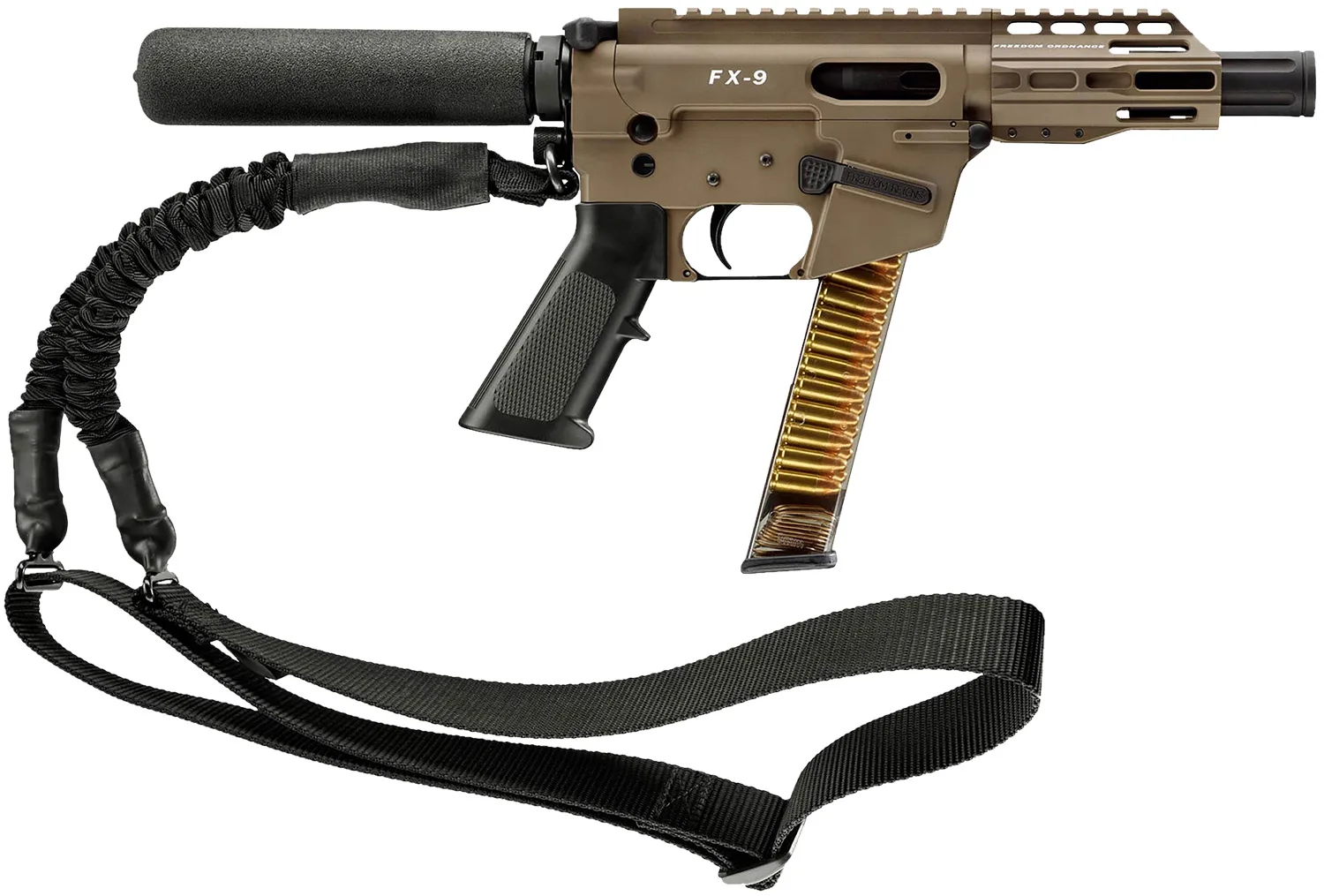 FREEDOM ORDNANCE FX9P4T-FDE FX9P 9mm Luger 31+1 4" Flat Dark Earth Synthetic Pistol Tube