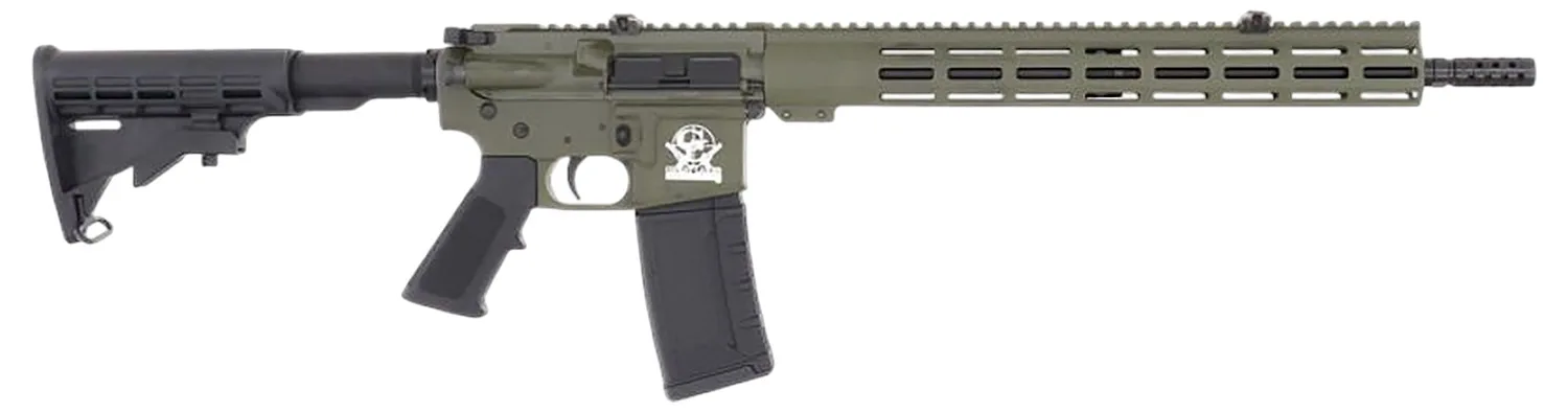 Great Lakes Firearms GL15223ODG AR-15 223 Wylde 30+1 16" Black Nitride Threaded Barrel, OD Green Cerakote Aluminum Receiver w/Picatinny Rail, M-LOK Handguard, Black Polymer Stock, Mil-Spec Grip