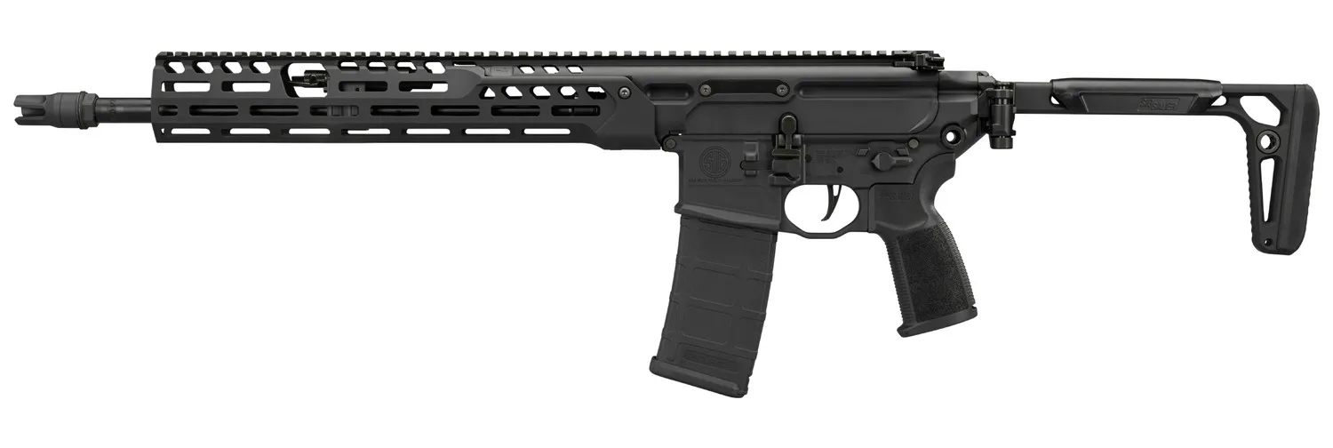 Sig Sauer RMCX556N16BLTB MCX Spear LT 5.56 NATO 30+1 16" Black Threaded Barrel, Black Anodized Alloy Receiver w/Picatinny Rail, M-LOK Handguard, Minimalist Plus Folding Stock, AR Compatible Reduced An
