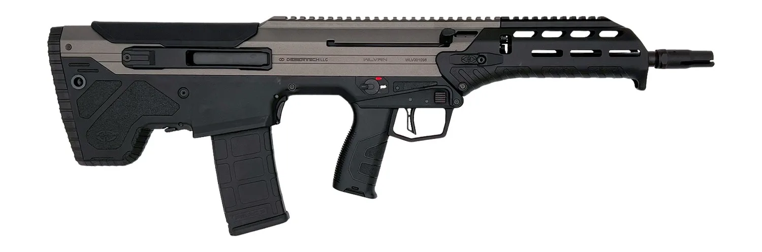 Desert Tech WLVRFB1630T WLVRN  5.56 NATO 30+1 16"  Black Melonite Threaded Barrel, Tungsten Cerakote Receiver w/Picatinny Rail, M-LOK Handguard, Black Polymer Chassis, Black Polymer Grip, Ambidextrous