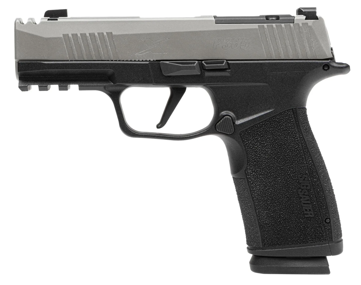 Sig Sauer 365XCA9TCOMP P365 XMacro Compact 9mm Luger 17+1 3.10" Stainless Steel Optic Ready/Serrated Slide, Black Nitron Stainless Steel Frame w/Picatinny Rail, XMacro Polymer Grip, RMSc Footprint