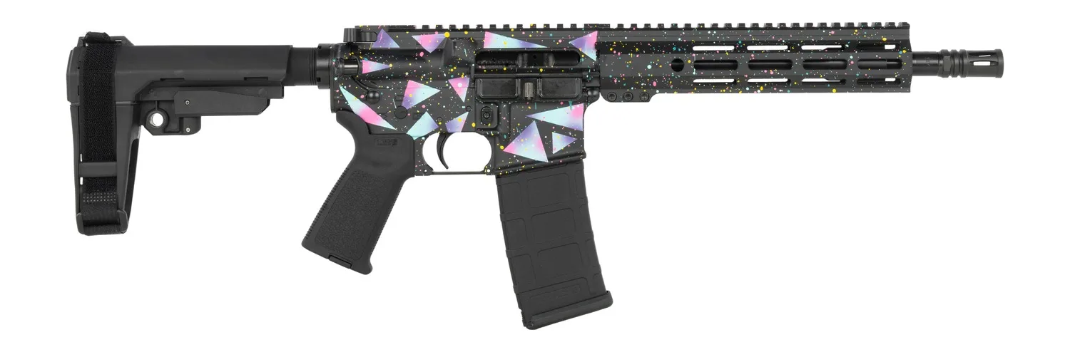 Shark Coast Tactical SCC07237MIA-P Miami 5.56 NATO 30+1 10.50" Black Nitride Threaded Barrel, Aluminum Receiver w/Picatinny Rail, M-LOK Handguard, Polymer SB Tactical SBA3 Brace, Polymer Grip