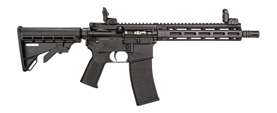 Tippmann Arms A101151 M4-22 Pro SBR 22 LR 25+1 11" Black Parkerized Threaded Barrel, Matte Black Aluminum Receiver w/Picatinny Rail, M-LOK Handguard, Black Adjustable Polymer Stock, Black Gen2 Grip
