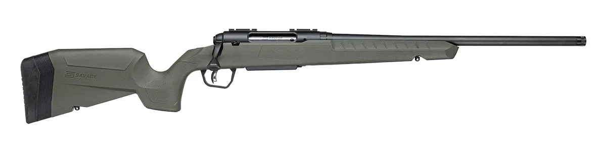 Savage Arms 33120 Axis 2  25-06 Rem 4+1 20" Matte Black Carbon Steel Threaded Barrel, Drilled & Tapped Receiver, OD Green Fixed w/Pistol Grip Synthetic Stock, Right Hand