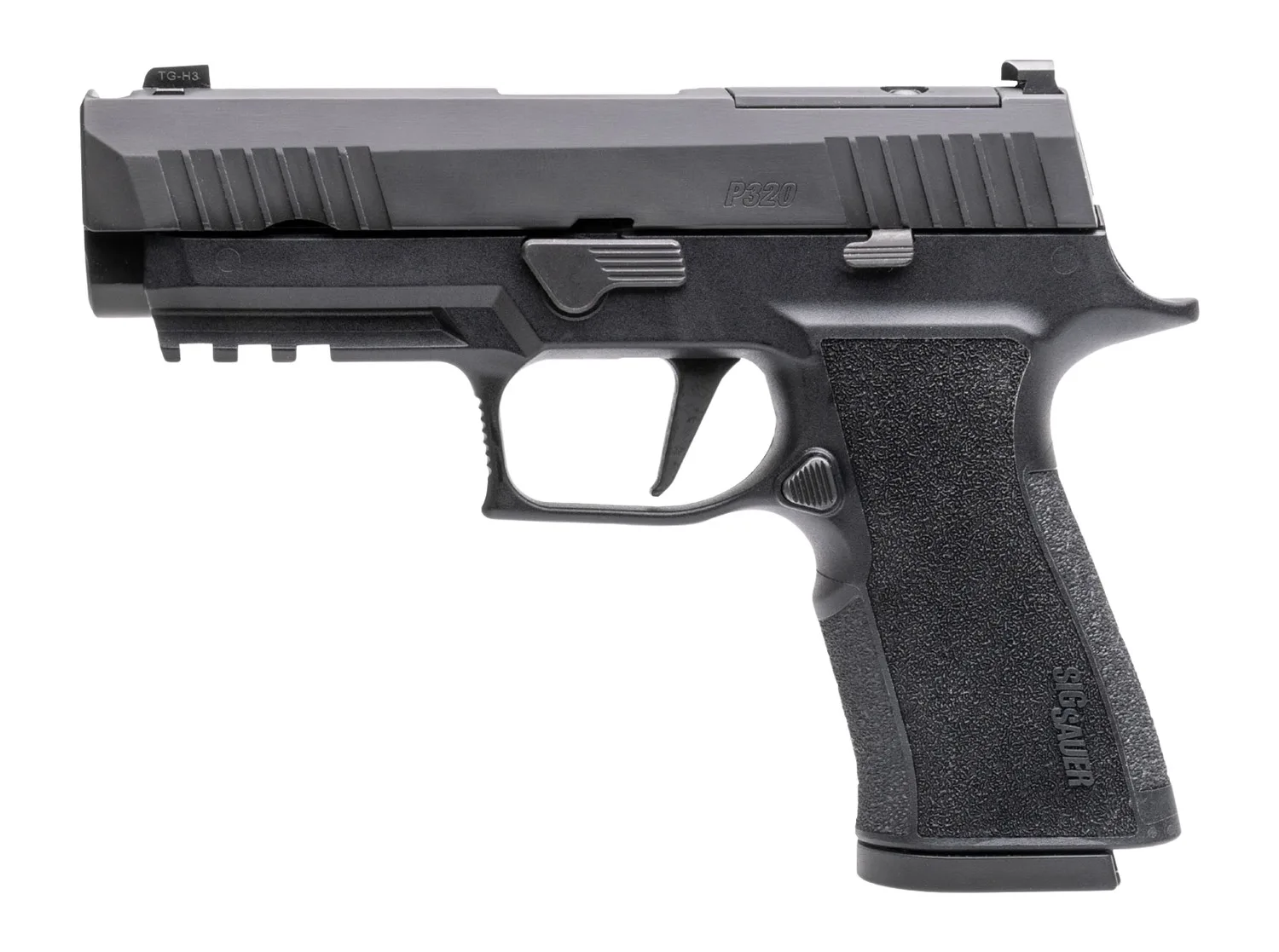 Sig Sauer 320XCA10COMP10 P320 XTen Carry Comp 10mm Auto 10+1 3.80" Black Nitron Optic Ready/Single Port Integrated Expansion Slide, Black Stainless Steel Frame w/Picatinny Rail, XSeries Carry Length M
