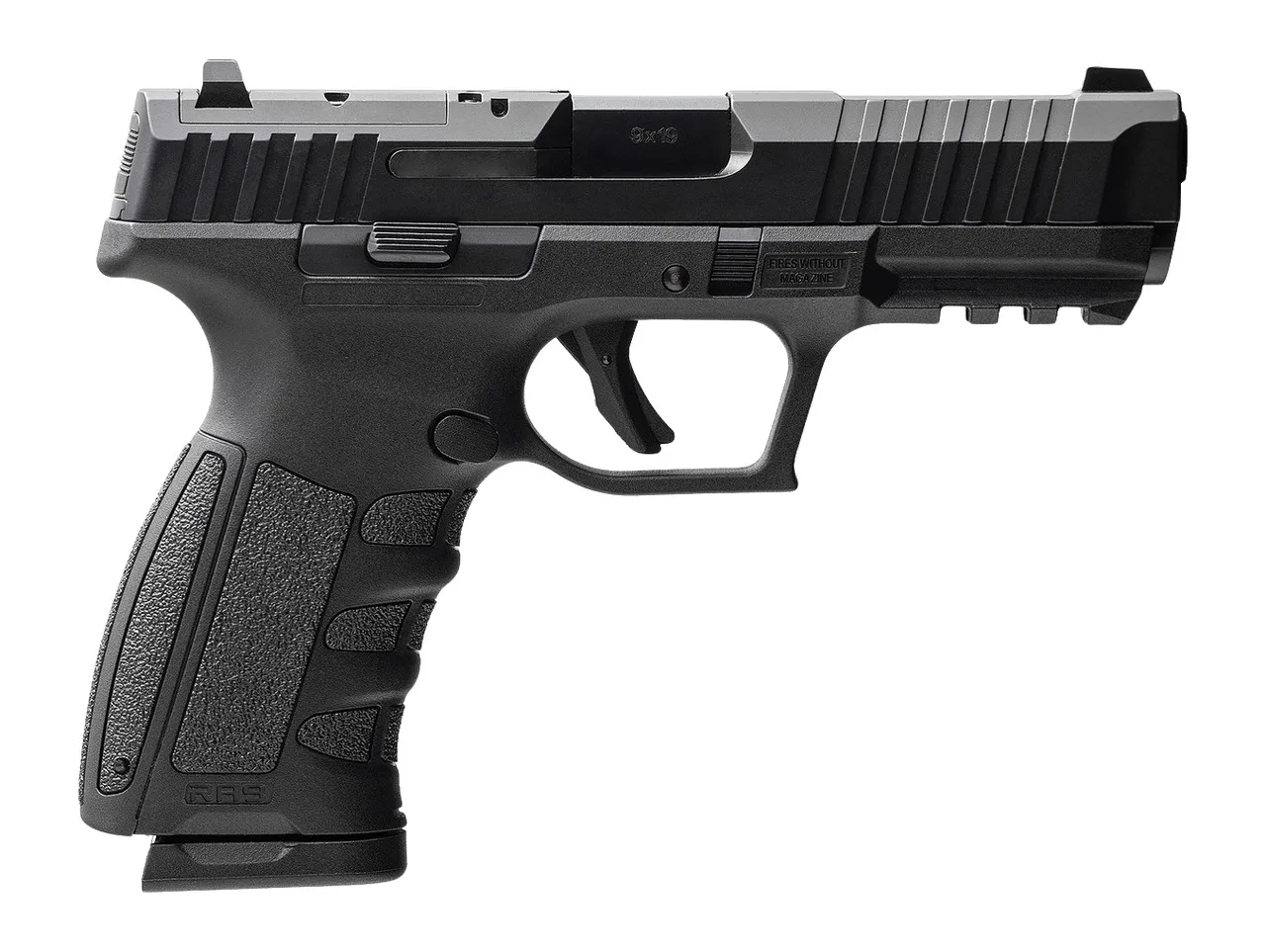 MAC 15000601 RA-9 Full Size 9mm Luger 17+1 4.25" QPQ Tenifer Cerakote Steel Optic Ready Slide, Tenifer QPQ Polymer Frame w/Picatinny Rail, Polymer Grip, RMR Footprint, Ambidextrous